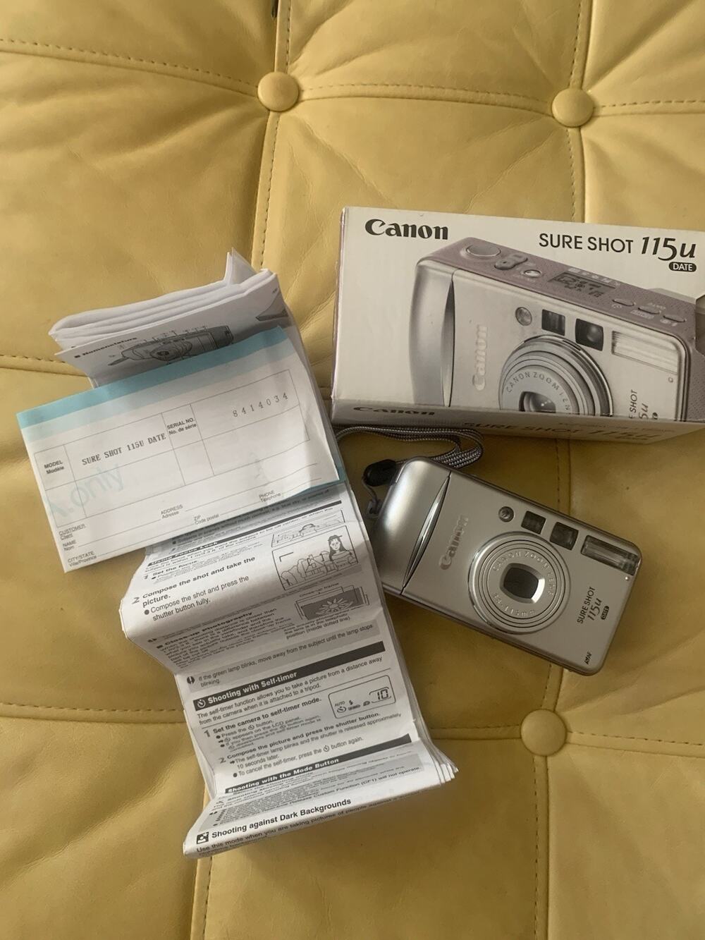 Canon Sure Shot 115u 35mm Point & Shoot Camera ( Looks New No Wear) New Battery